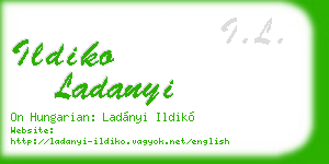ildiko ladanyi business card